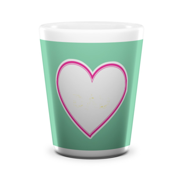 Custom Design - Ceramic Shot Glass - White - Front