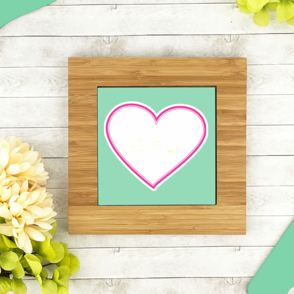 Custom Design - Bamboo Trivet with 6" Tile - LIFESTYLE