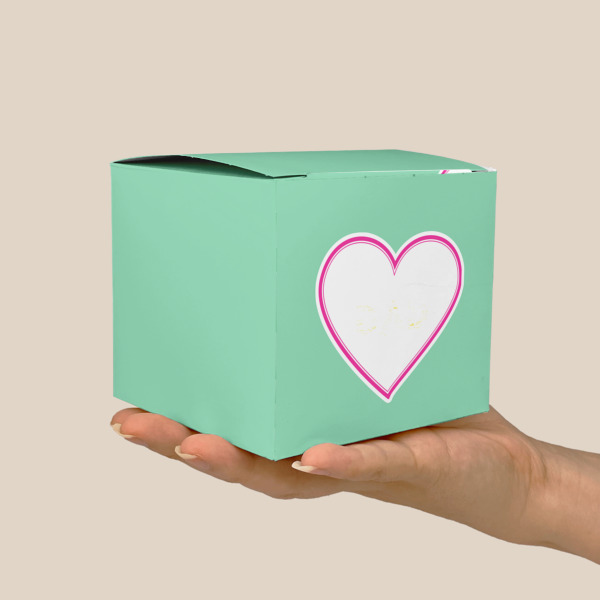 Custom Design - Cube Favor Gift Box - Scale View