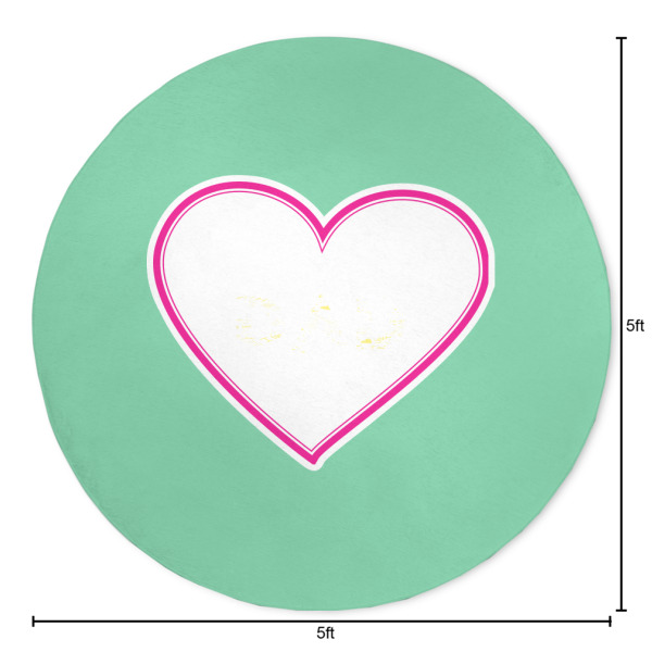 Custom Design - Round 5ft Indoor Rug - Dimensions