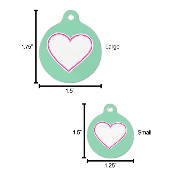 Custom Design - Round Pet ID Tag - Comparison Scale