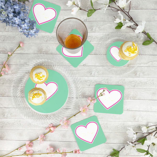 Custom Design - Paper Coasters - In Context