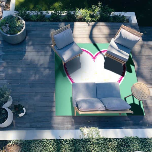 Custom Design - 8'x10' Patio Rug - In context