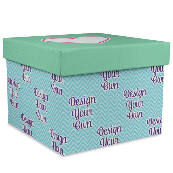 Custom Design Your Own Gift Box with Lid - Canvas Wrapped - XX-Large