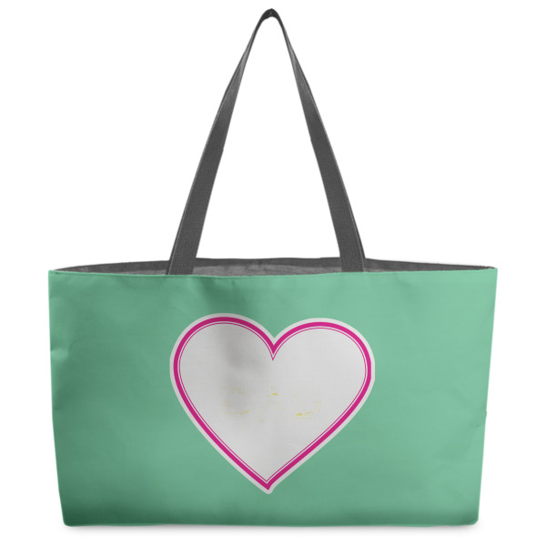 Custom Design Your Own Beach Totes Bag - w/ Black Handles