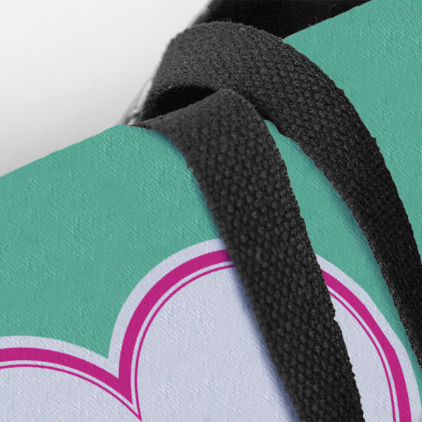 Custom Design - Closeup of Tote w/Black Handles