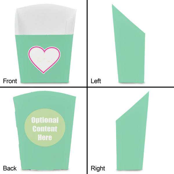 Custom Design - French Fry Favor Box - Front & Back View