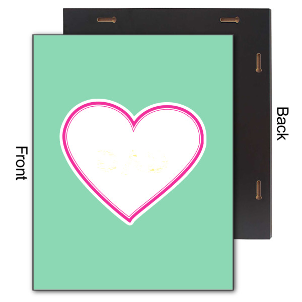 Custom Design - 11x14 Wood Print - Front & Back View