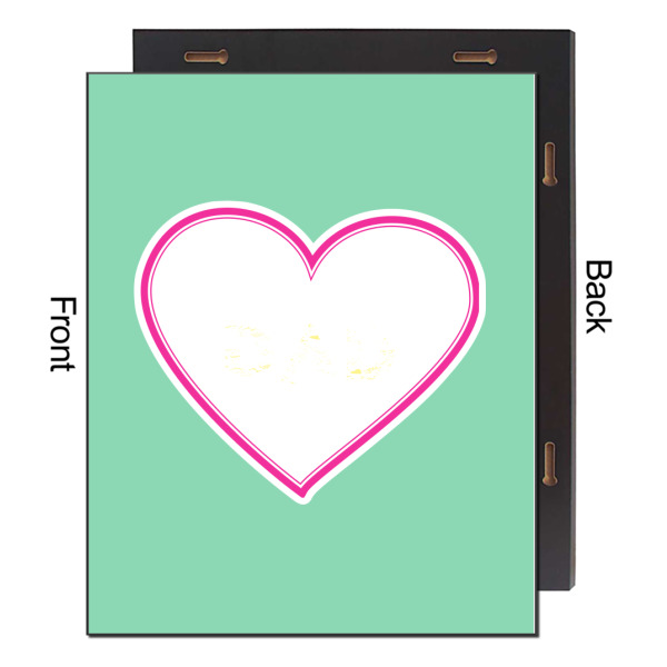 Custom Design - 16x20 Wood Print - Front & Back View