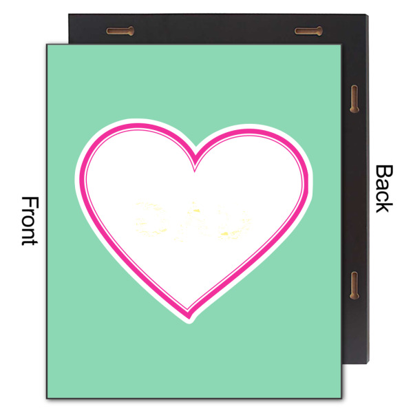 Custom Design - 20x24 Wood Print - Front & Back View