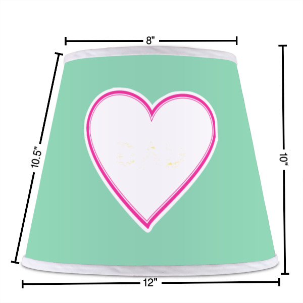 Custom Design - Poly Film Empire Lampshade - Dimensions