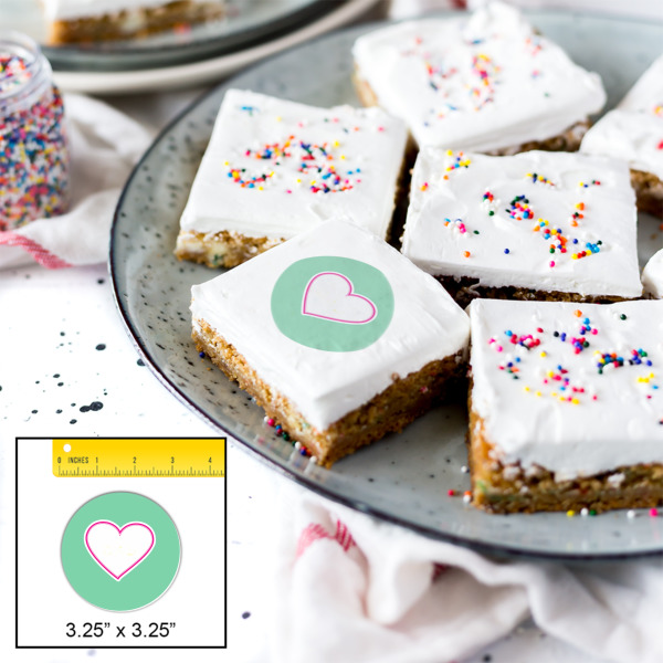 Custom Design - Printed Icing Circle - Large - In Context