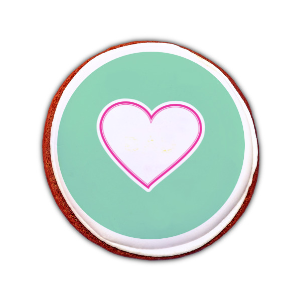 Custom Design - Printed Icing Circle - Small - On Cookie