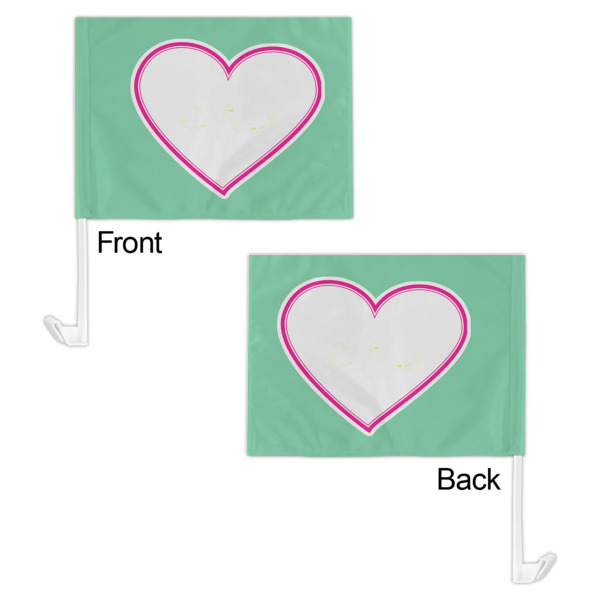 Custom Design - Car Flag - 11" x 8" - Front & Back View