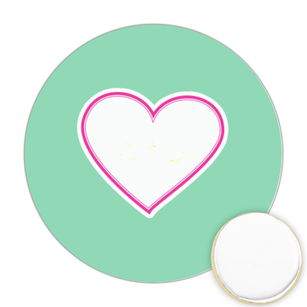 Custom Design Your Own Printed Cookie Topper - Round
