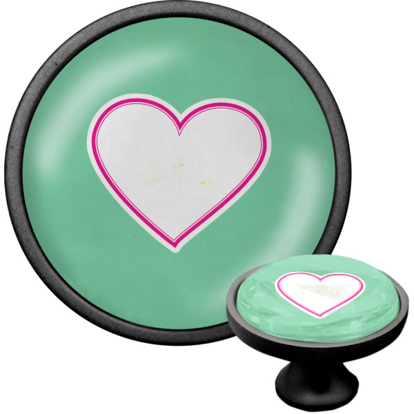 Custom Design - Black Custom Cabinet Knob (Front and Side)