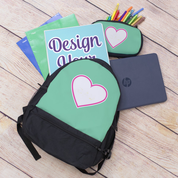 Custom Design - Large Backpack - Black - With Stuff