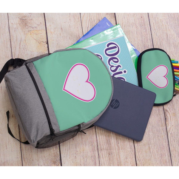 Custom Design - Large Backpack - Gray - With Stuff