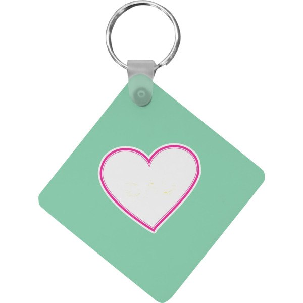 Custom Design Your Own Diamond Plastic Keychain