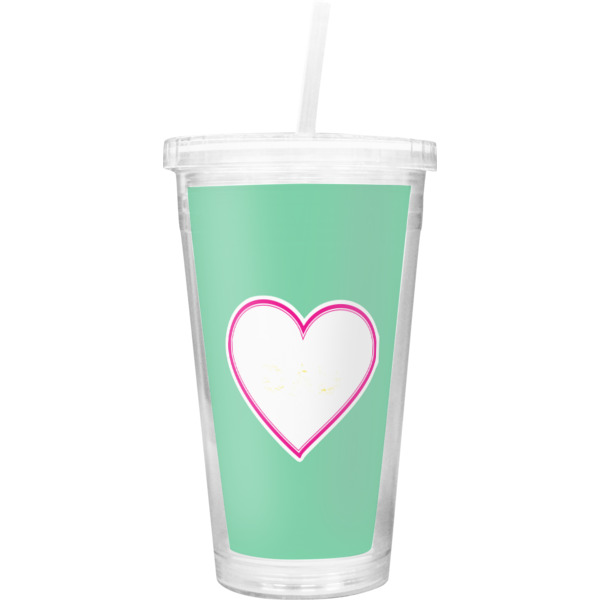 Custom Design Your Own Double Wall Tumbler with Straw