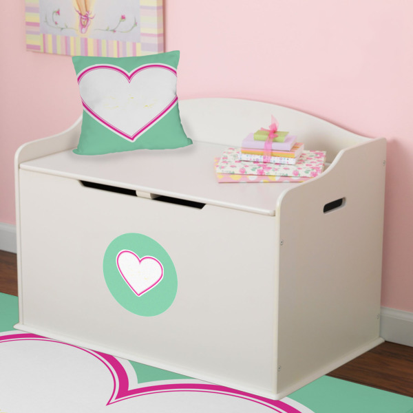 Custom Design - Round Wall Decal on Toy Chest