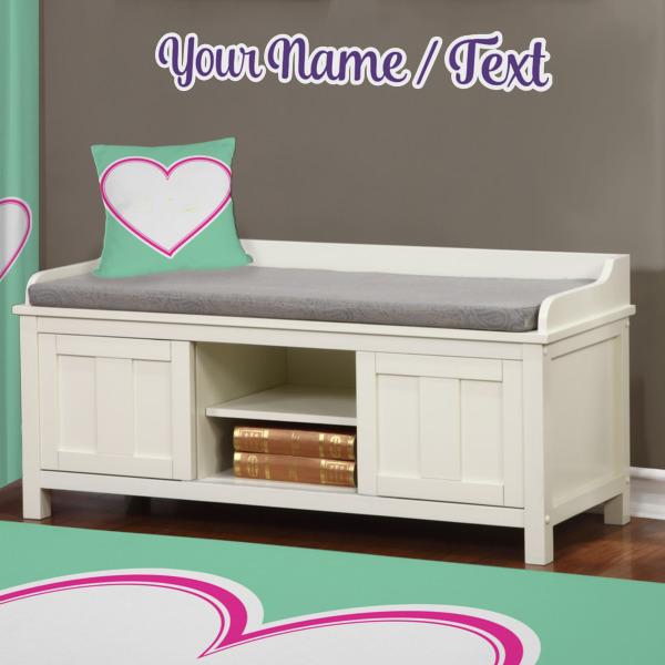 Custom Design - Wall Name Decal Above Storage bench