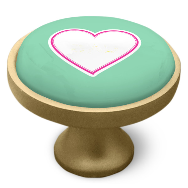 Custom Design - Cabinet Knob - Gold - Side