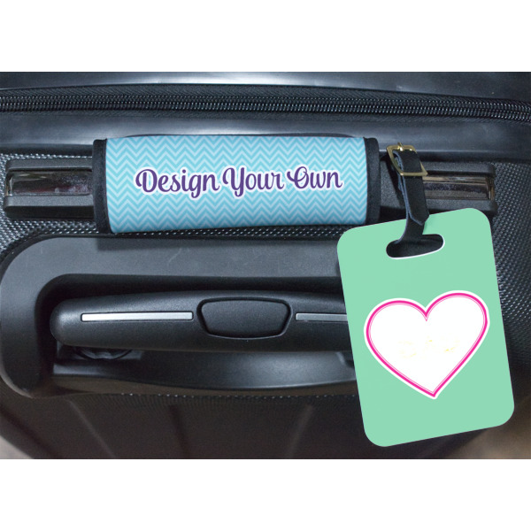 Custom Design - Luggage Wrap & Plastic Rectangular Tag - In Context