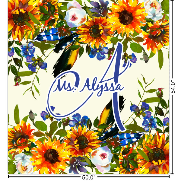 Custom Sunflowers Curtain Panel - Custom Size (Personalized)