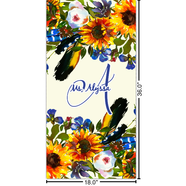 Custom Sunflowers Cabinet Decal - XLarge (Personalized)