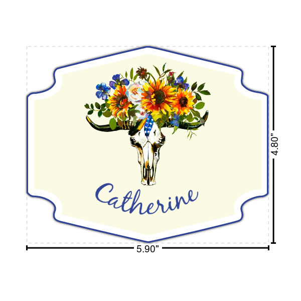 Custom Sunflowers Laptop Decal (Personalized)