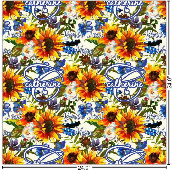 Custom Sunflowers Wallpaper & Surface Covering (Water Activated 24"x 24" Sample)