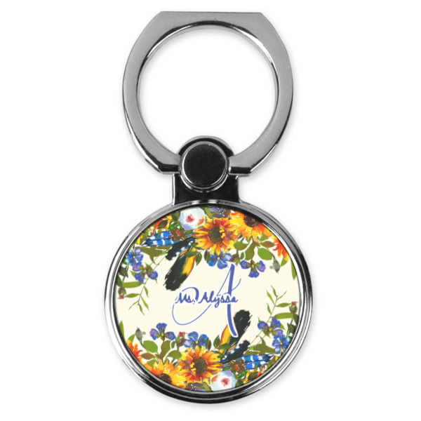 Custom Sunflowers Cell Phone Ring Stand & Holder (Personalized)