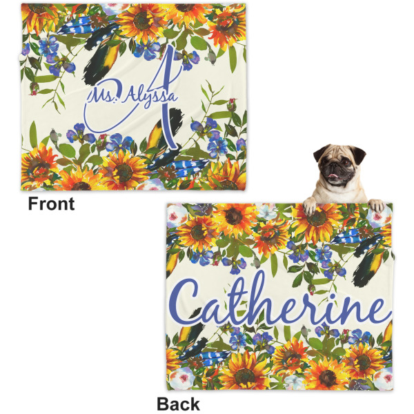 Custom Design - Microfleece Dog Blanket - Large- Front & Back