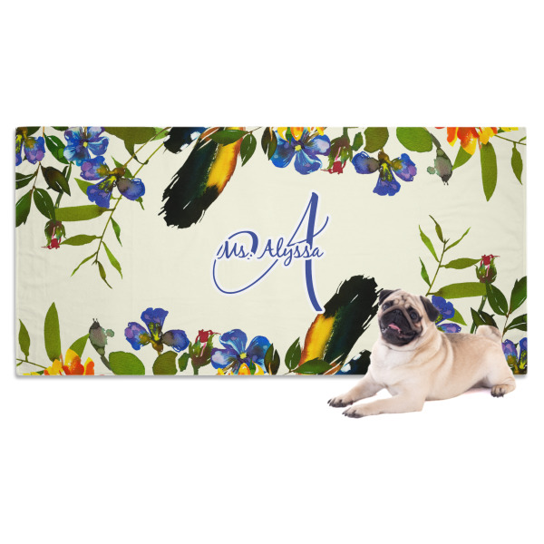 Custom Sunflowers Dog Towel (Personalized)