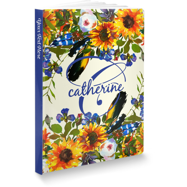 Custom Sunflowers Softbound Notebook (Personalized)