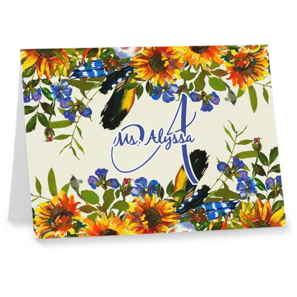 Custom Sunflowers Note cards (Personalized)
