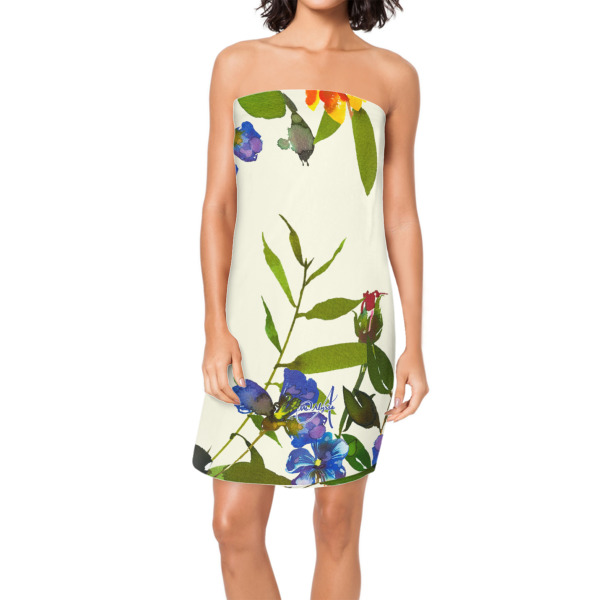 Custom Sunflowers Spa / Bath Wrap (Personalized)