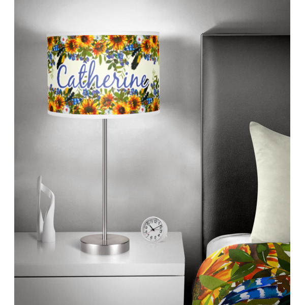 Custom Design - 13" Drum Lampshade - In Room