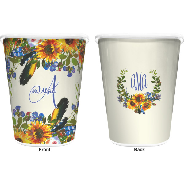 Custom Design - Waste Basket - White - Double Sided - Approval