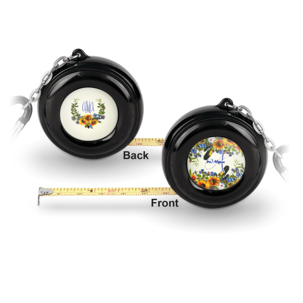 Custom Design - 6ft Pocket Tape Measure w/ Carabiner Hook - Front and Back