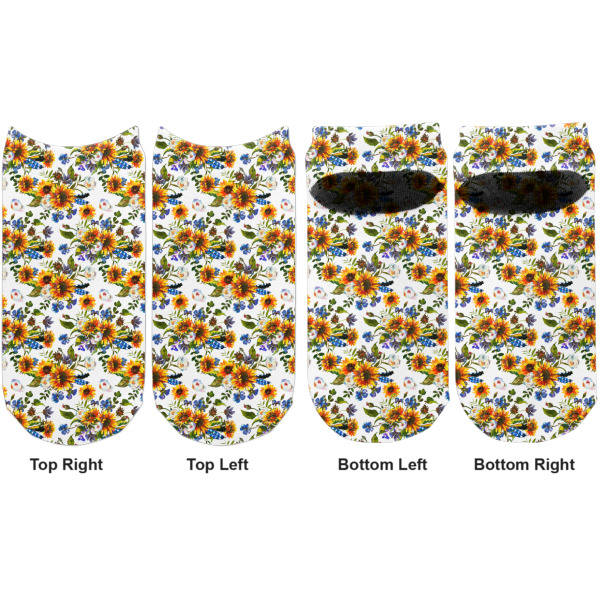 Custom Design - Adult Ankle Socks - Double Pair - Front and Back - Apvl