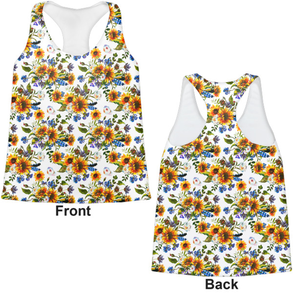 Custom Design - Womens Racerback Tank Tops - Medium - Front and Back