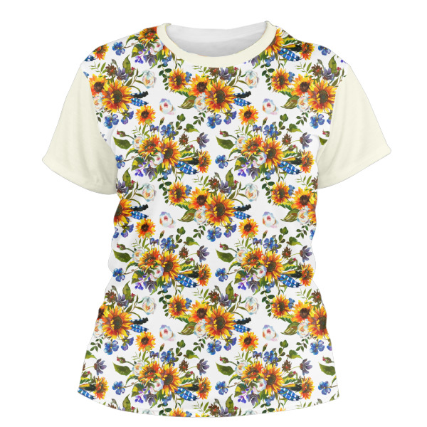 Custom Sunflowers Women's Crew T-Shirt