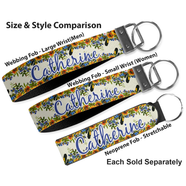 Custom Design - Multiple Key Ring comparison sizes