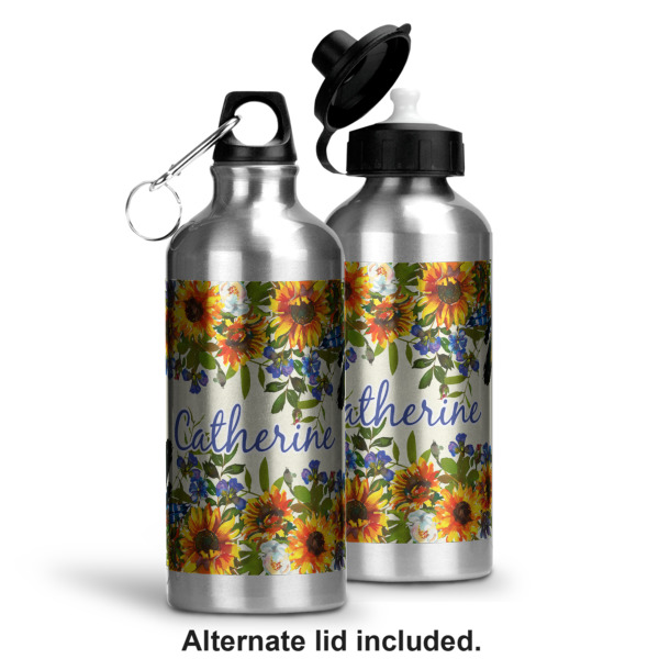 Custom Design - Aluminum Water Bottle - Alternate lid options