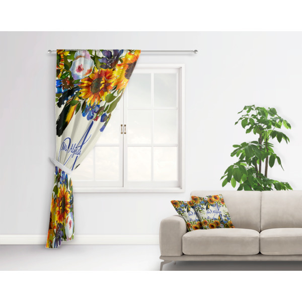 Custom Design - Curtain With Window and Rod - in Room Matching Pillow
