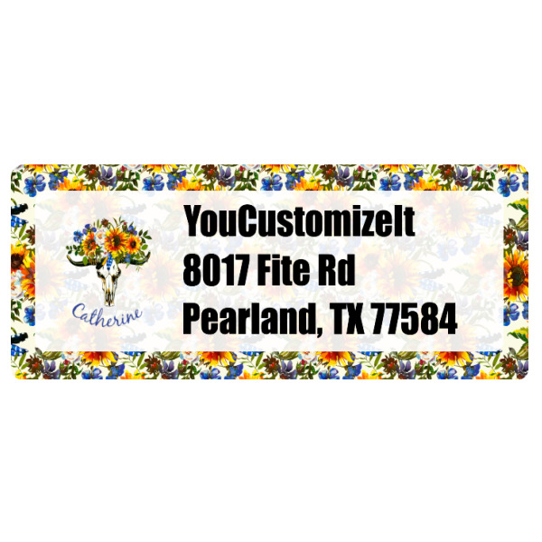 Custom Sunflowers Return Address Labels (Personalized)