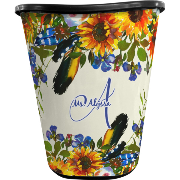 Custom Design - Waste Basket - Black - Front