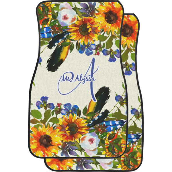 Custom Sunflowers Car Floor Mats (Personalized)